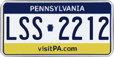 PA license plate LSS2212