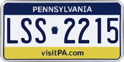 PA license plate LSS2215