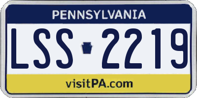 PA license plate LSS2219