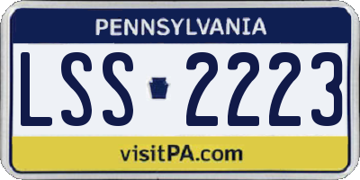 PA license plate LSS2223