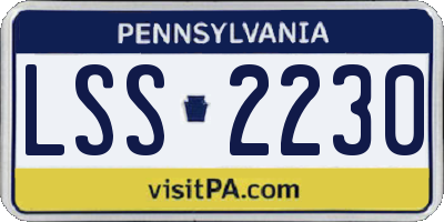 PA license plate LSS2230