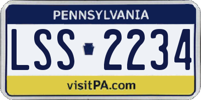 PA license plate LSS2234