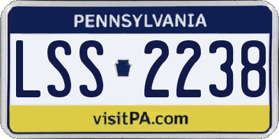 PA license plate LSS2238