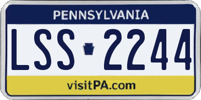 PA license plate LSS2244