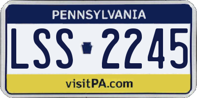 PA license plate LSS2245