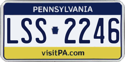 PA license plate LSS2246