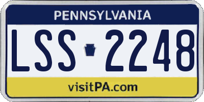 PA license plate LSS2248