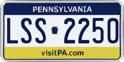 PA license plate LSS2250