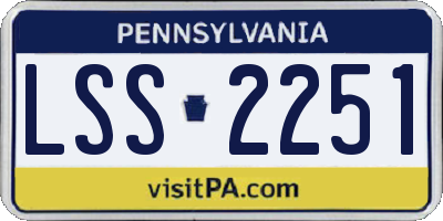 PA license plate LSS2251