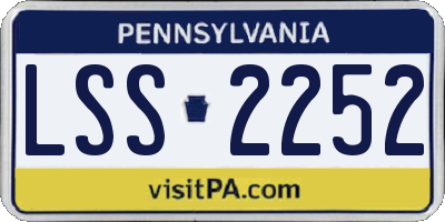 PA license plate LSS2252