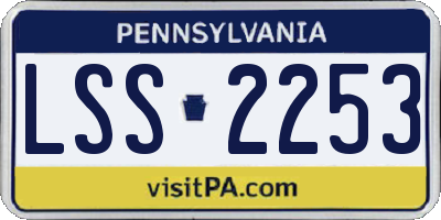 PA license plate LSS2253