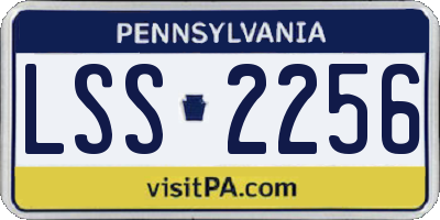 PA license plate LSS2256