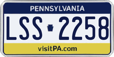 PA license plate LSS2258