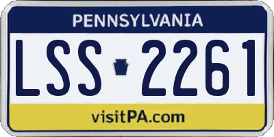 PA license plate LSS2261