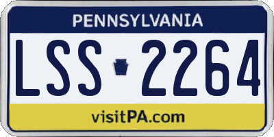 PA license plate LSS2264