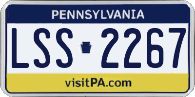 PA license plate LSS2267