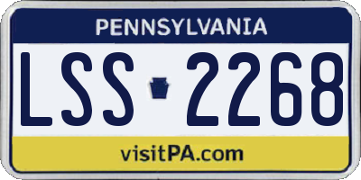 PA license plate LSS2268