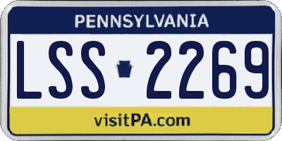 PA license plate LSS2269