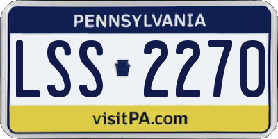 PA license plate LSS2270