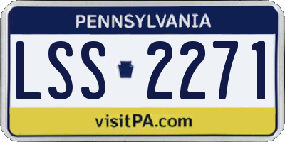 PA license plate LSS2271