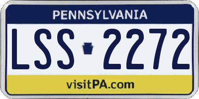 PA license plate LSS2272