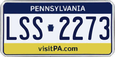 PA license plate LSS2273