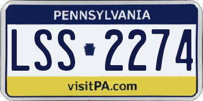 PA license plate LSS2274