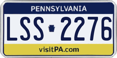 PA license plate LSS2276