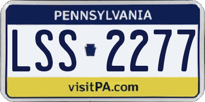 PA license plate LSS2277