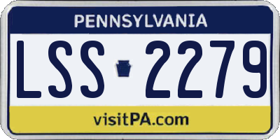 PA license plate LSS2279