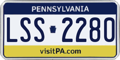PA license plate LSS2280