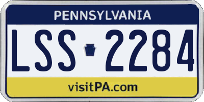 PA license plate LSS2284