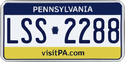 PA license plate LSS2288