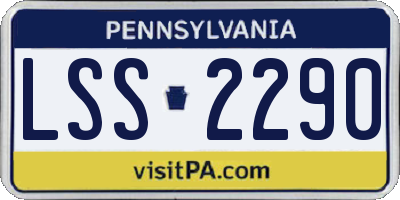 PA license plate LSS2290