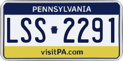 PA license plate LSS2291