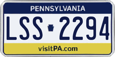 PA license plate LSS2294