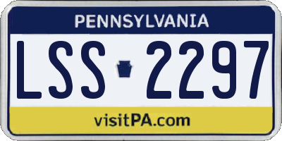 PA license plate LSS2297