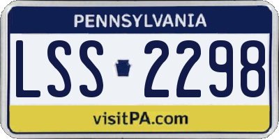 PA license plate LSS2298
