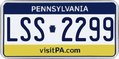 PA license plate LSS2299