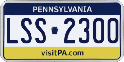 PA license plate LSS2300