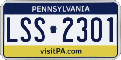 PA license plate LSS2301
