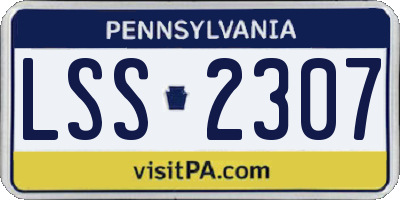 PA license plate LSS2307