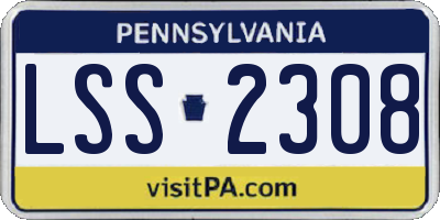 PA license plate LSS2308