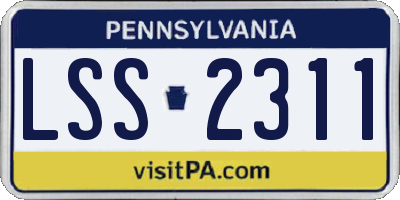 PA license plate LSS2311