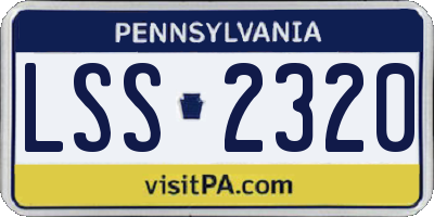 PA license plate LSS2320
