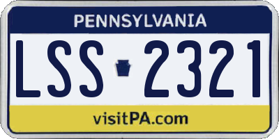PA license plate LSS2321