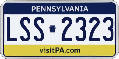 PA license plate LSS2323