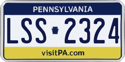 PA license plate LSS2324