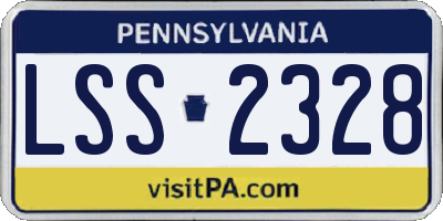 PA license plate LSS2328