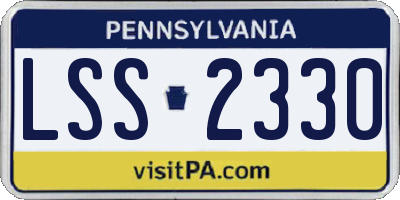PA license plate LSS2330